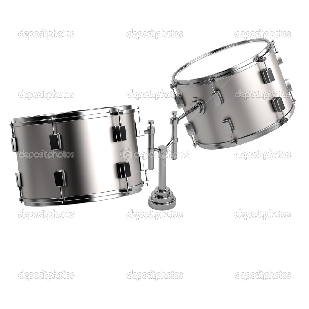 Realistic 3d render of drum