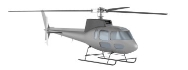Helikopterin gerçekçi 3d render