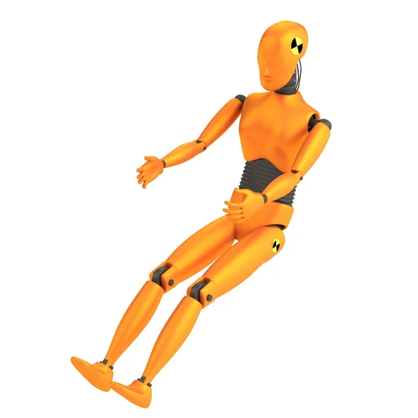 Realistic 3d render of crash dummy - woman — Stock Photo, Image