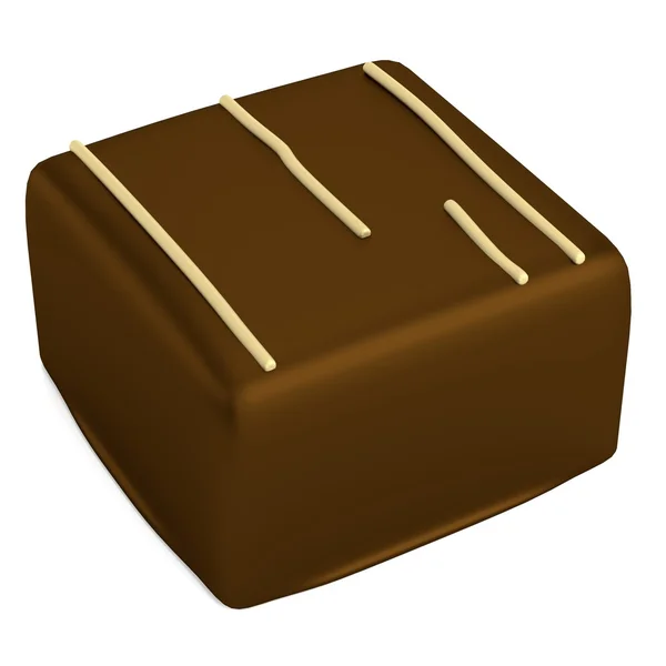 Realista 3d render de caramelo de chocolate — Foto de Stock