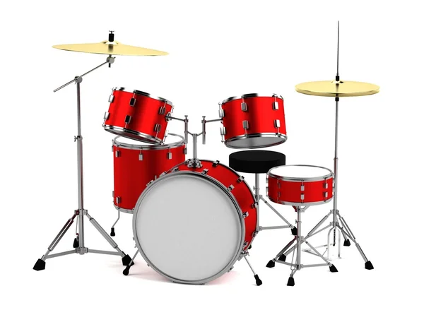 Реалістичний 3d рендеринг барабанів — стокове фото