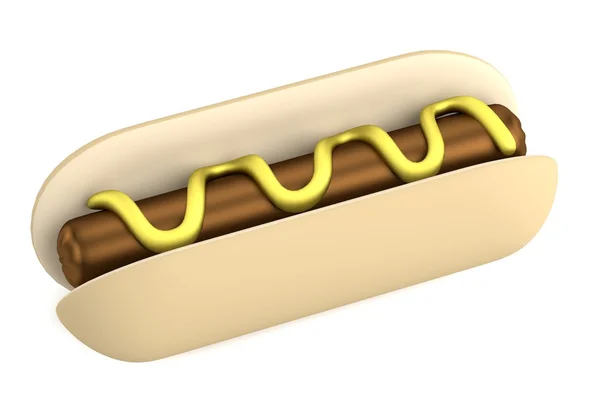Ρεαλιστική 3d καθιστούν hot-dog — Φωτογραφία Αρχείου