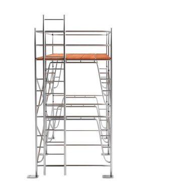 Realistic 3d render of scaffolding clipart