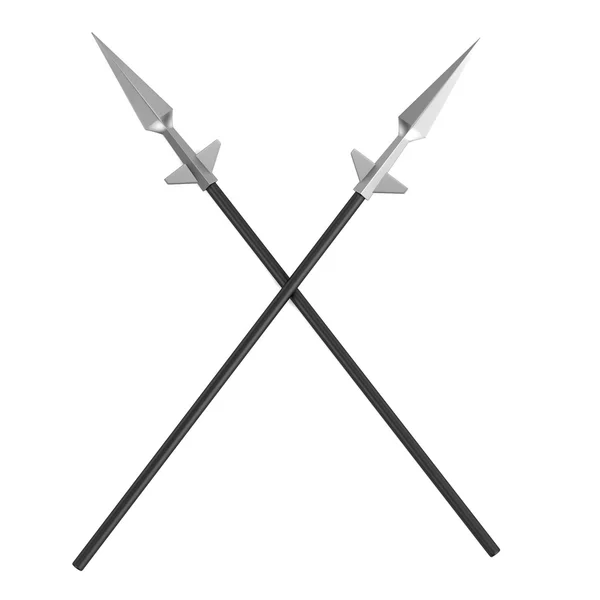 Realistische 3d render van spears — Stockfoto