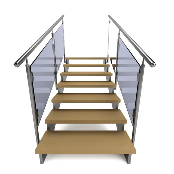 Realistic 3d render of stairs — Stock Photo, Image