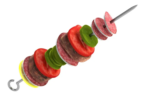 Realistic 3d render of skewer — Stock Photo, Image