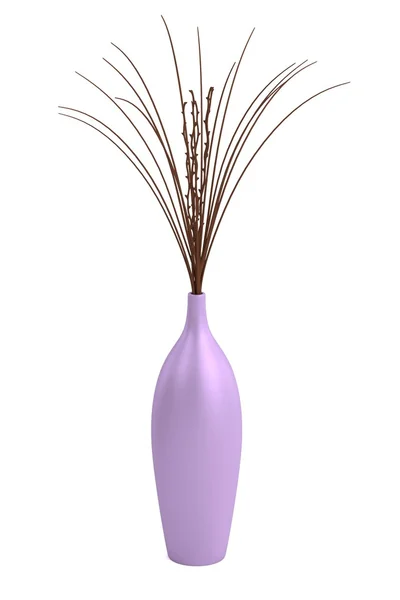 3d render of vase with dead plant — Stock Photo, Image