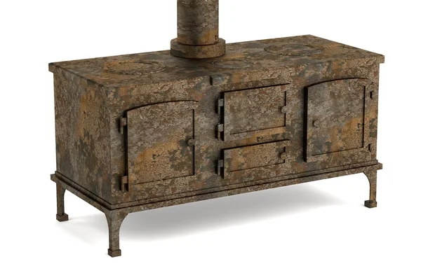 Realistic 3d render of old stove — Stock Photo, Image