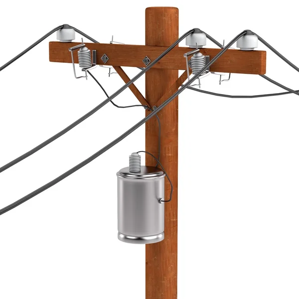 Realistic 3d render of power line — Stock Photo, Image