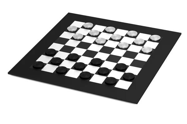 Realistische 3D-Darstellung von Checkern — Stockfoto
