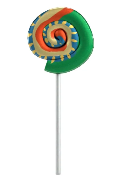 Refleic 3d render of lollipop — стоковое фото