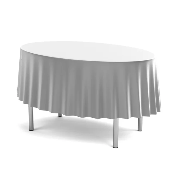 Realista 3d render de mesa con mantel —  Fotos de Stock