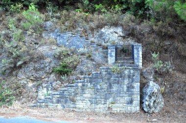 garip bir merdiven sahne fotoğraf