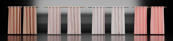 Ρεαλιστική Render Curtains Set — Φωτογραφία Αρχείου