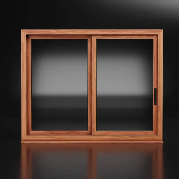 Realista Renderizado Doble Ventana Corredera — Foto de Stock