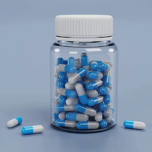 Realistische Render Bottle Pills — Stockfoto