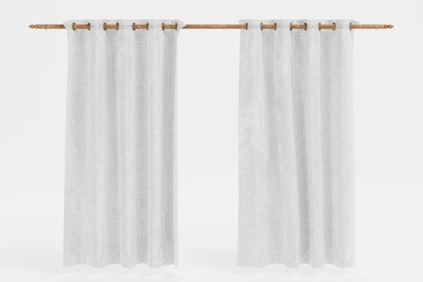 Realistic Render Curtains — Stock Photo, Image