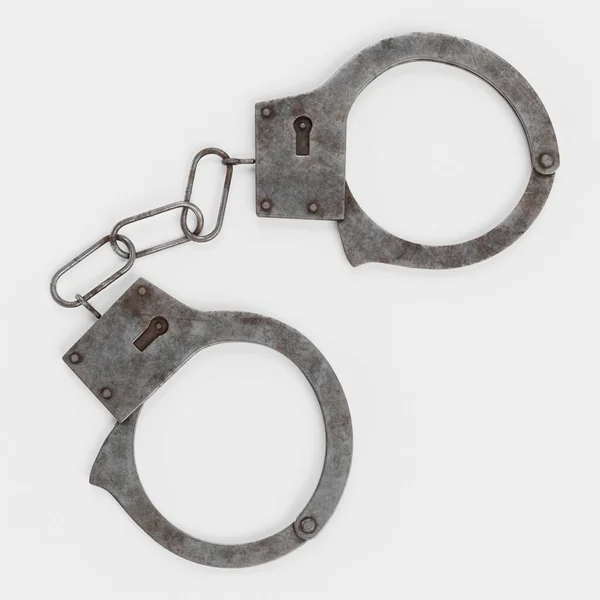 Realistic Render Handcuffs — Stock Photo, Image