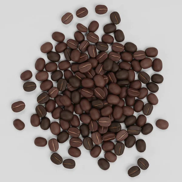 Realistic Render Coffee Beans — Stock Photo, Image