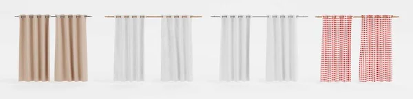 Realistic Render Curtains Set — Stock Photo, Image