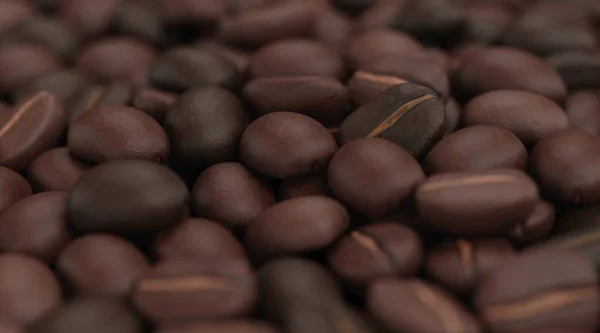 Kahve Çekirdekleri Gerçekçi Render — Stok fotoğraf