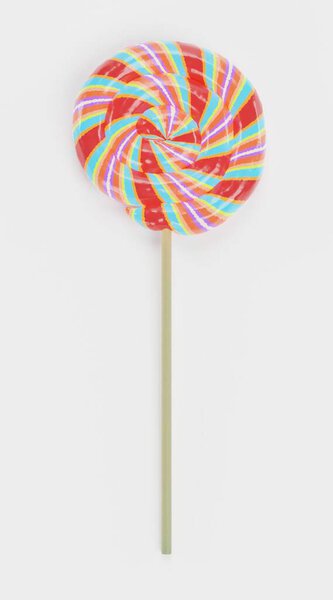 Realistic 3D Render of Lollipop
