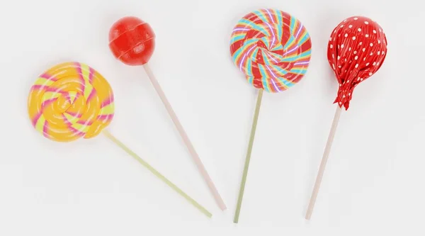 Realistic Render Lollipops — Stock Photo, Image