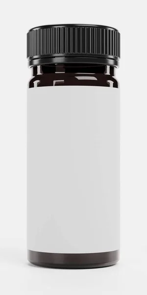 Realista Render Botella Píldora —  Fotos de Stock