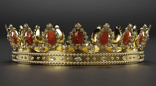 现实的王冠3D渲染 — 图库照片