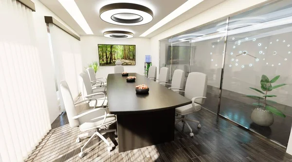 Realistisk Render Conference Room — Stockfoto