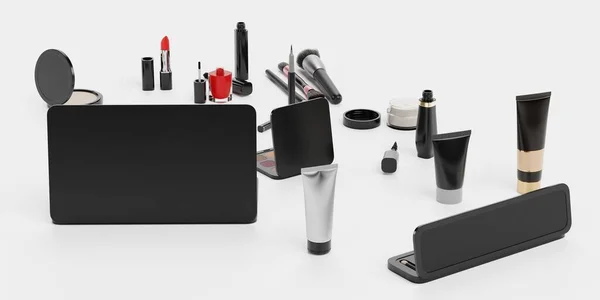 Realistische Render Van Cosmetica Collectie — Stockfoto