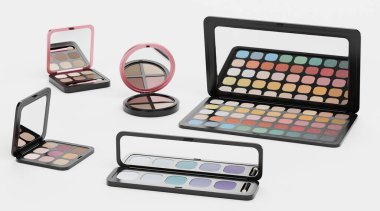 Göz Fonu Paletlerinin Gerçekçi 3B Çizimi