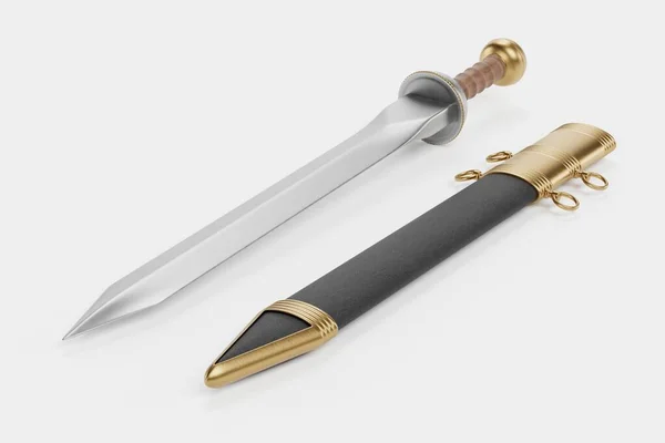 Realistisk Render Gladius Svärd — Stockfoto