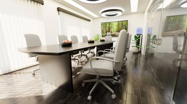 Realistisk Render Conference Room — Stockfoto