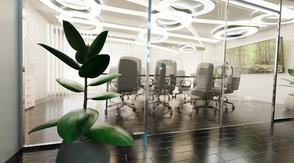 Realistic Render Conference Room — Stock Photo, Image