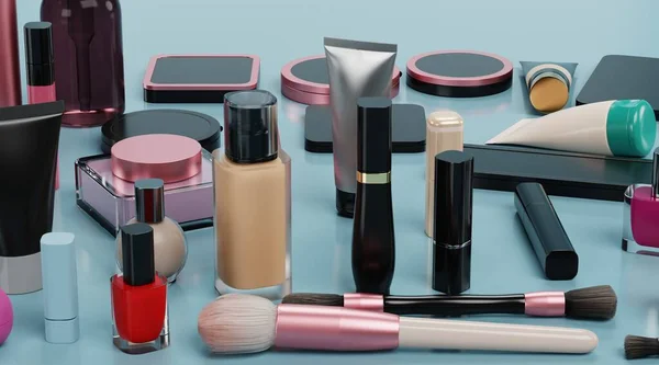 Realistic Render Cosmetics Collection — Stock Photo, Image