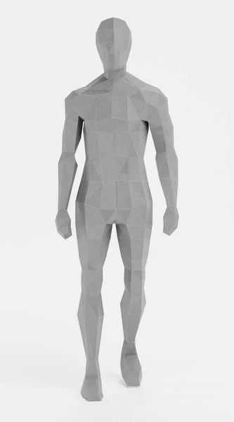 Render Artificial Low Poly Character — Stok Foto