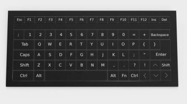 PC Klavyenin Gerçekçi 3B Hazırlaması