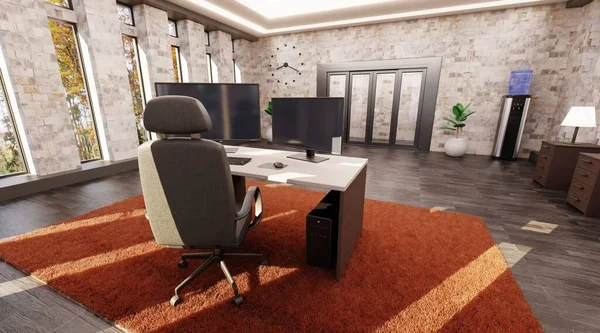 Realisztikus Render Office Interior — Stock Fotó