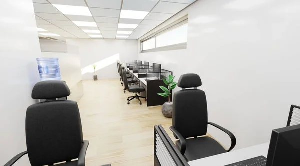 Realistic Render Office Interior — Stock Photo, Image