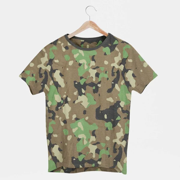 Realistic 3D Render of Military T-shirt
