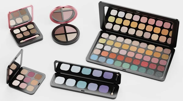 Göz Fonu Paletlerinin Gerçekçi 3B Çizimi