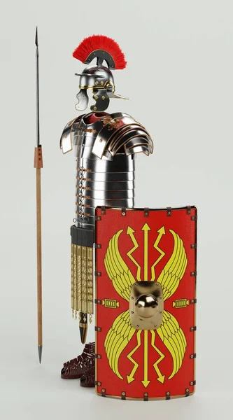 Realisztikus Render Roman Armor Teljes — Stock Fotó