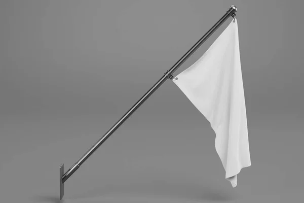 Realistische Render Van Witte Vlag — Stockfoto