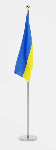 Realistische Render Ukraine Flagge — Stockfoto