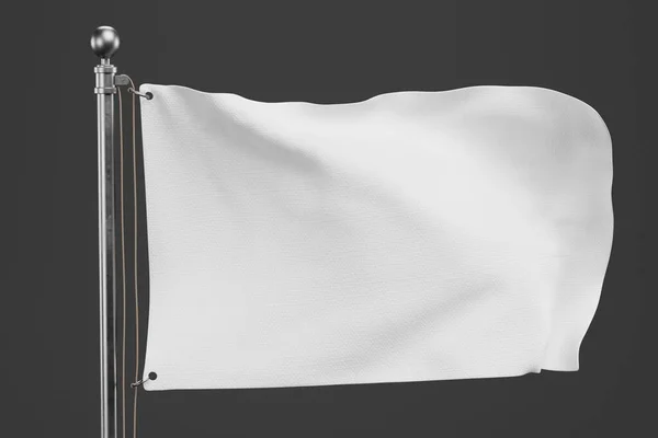 Realista Renderizado Bandera Blanca —  Fotos de Stock