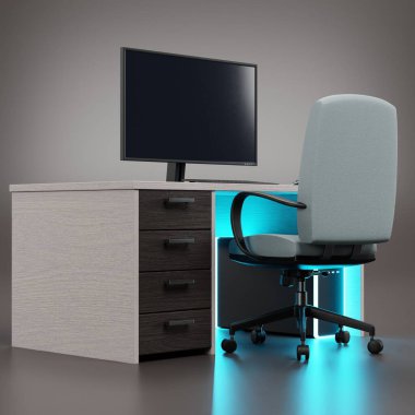 PC ile Çalışma İstasyonunun Gerçekçi 3B Hazırlaması