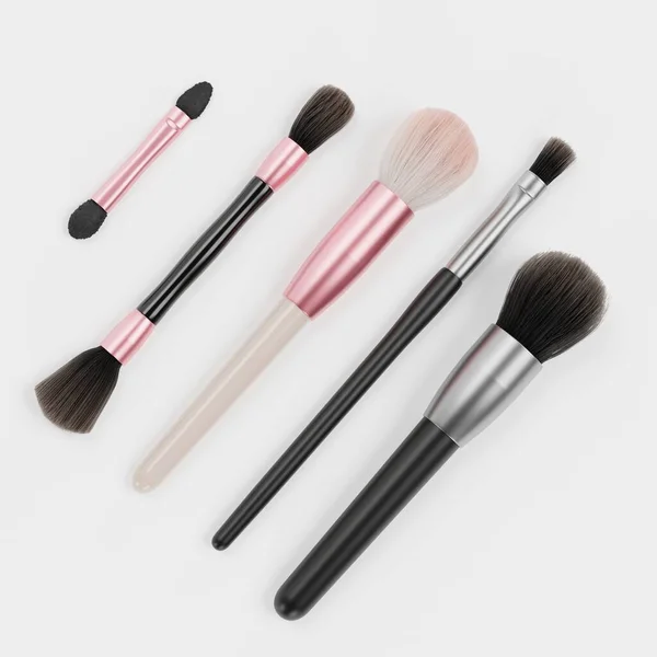 Realistic Render Makeup Brushes — Stock Photo, Image