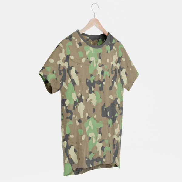 Realistic 3D Render of Military T-shirt