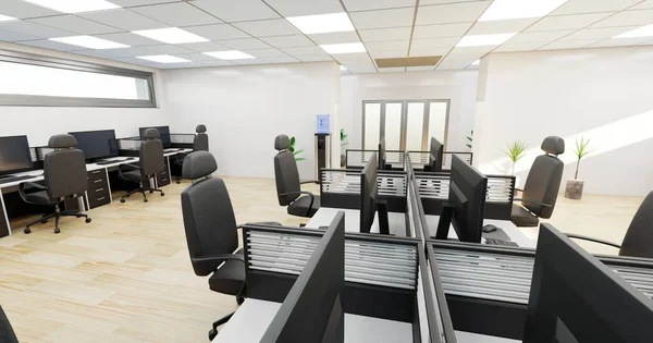 Realistische Render Office Interior — Stockfoto